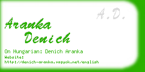aranka denich business card